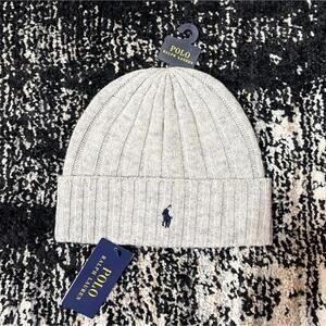 Polo Ralph Lauren Signature Pony Wool-Blend Beanie Beige